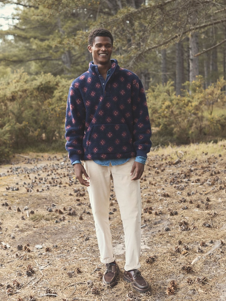 Otis Navy Borg Fleece Overhead - Image 2 of 3 Otis Navy Borg Fleece Overhead - Image 2 of 3