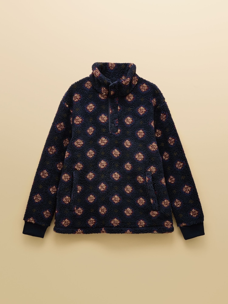 Joules Otis Navy Borg Fleece Overhead - Image 7 of 7