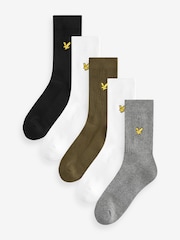 Lyle & Scott Black Camdyn Sports Socks 5 pack - Image 1 of 6