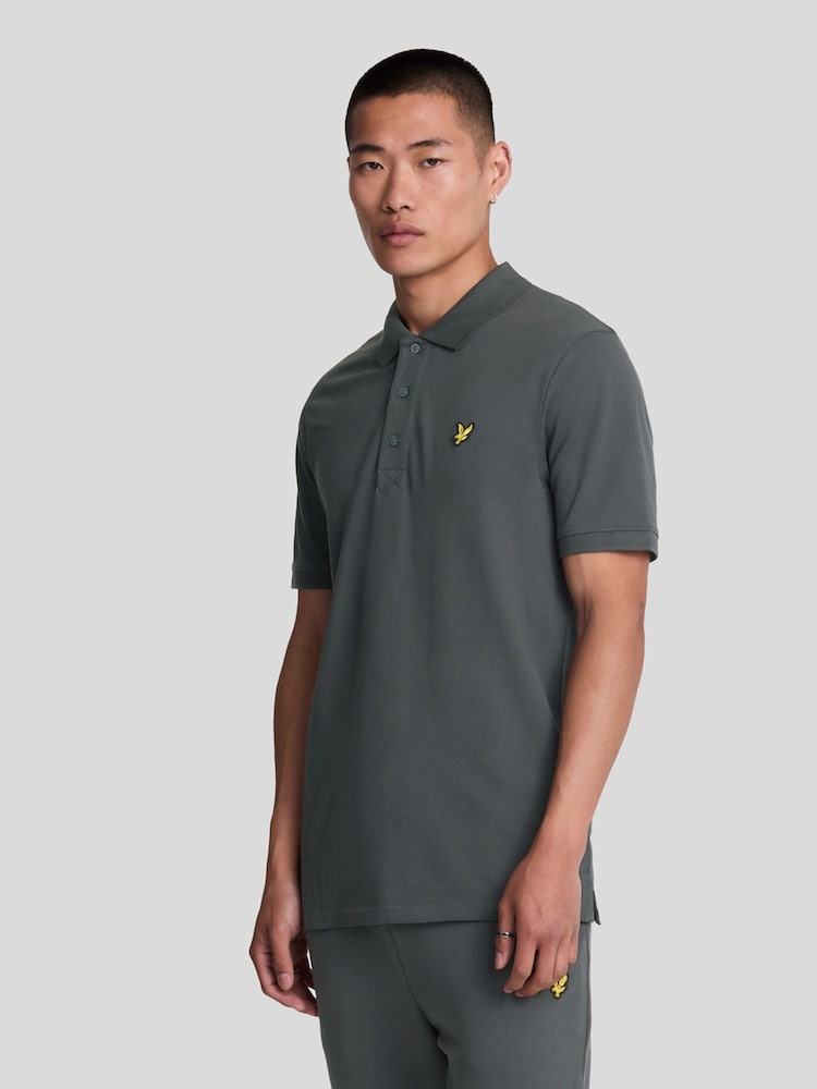Lyle & Scott Grey Plain Polo Shirt - Image 1 of 5