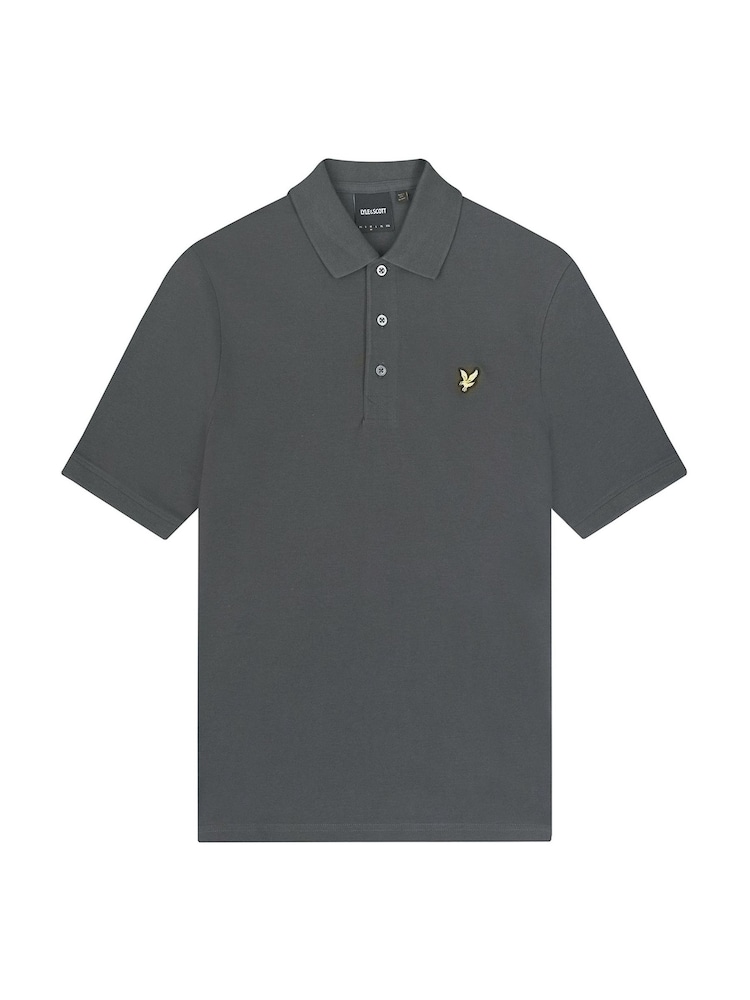 Lyle & Scott Grey Plain Polo Shirt - Image 5 of 5