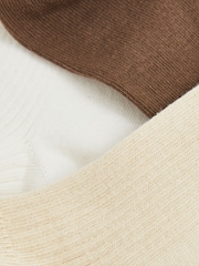 Reiss Chocolate/White Callie 3 Pack of Trainer Socks - Image 3 of 3