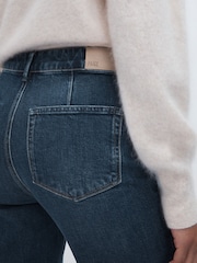 Paige Savon Blue Wide Leg Patch Pocket Jeans - Image 6 of 7