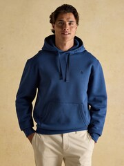 Joules Jenkins Blue Brushed Cotton Jersey Hoodie - Image 1 of 8