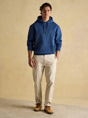 Joules Jenkins Blue Brushed Cotton Jersey Hoodie - Image 4 of 8