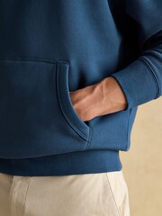 Joules Jenkins Blue Brushed Cotton Jersey Hoodie - Image 5 of 8