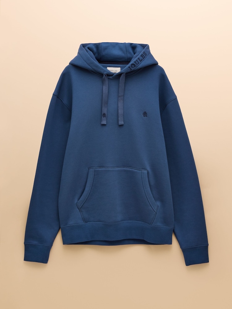 Joules Jenkins Blue Brushed Cotton Jersey Hoodie - Image 8 of 8