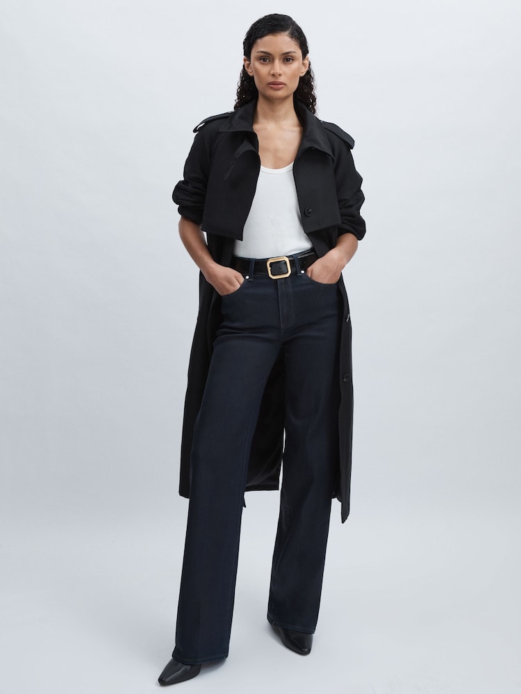 Paige Wide-Leg Coated Jeans - Image 1 of 8