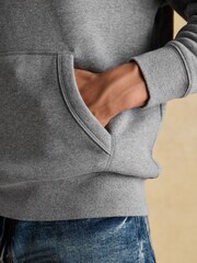 Joules Jenkins Grey Brushed Cotton Jersey Hoodie - Image 4 of 7