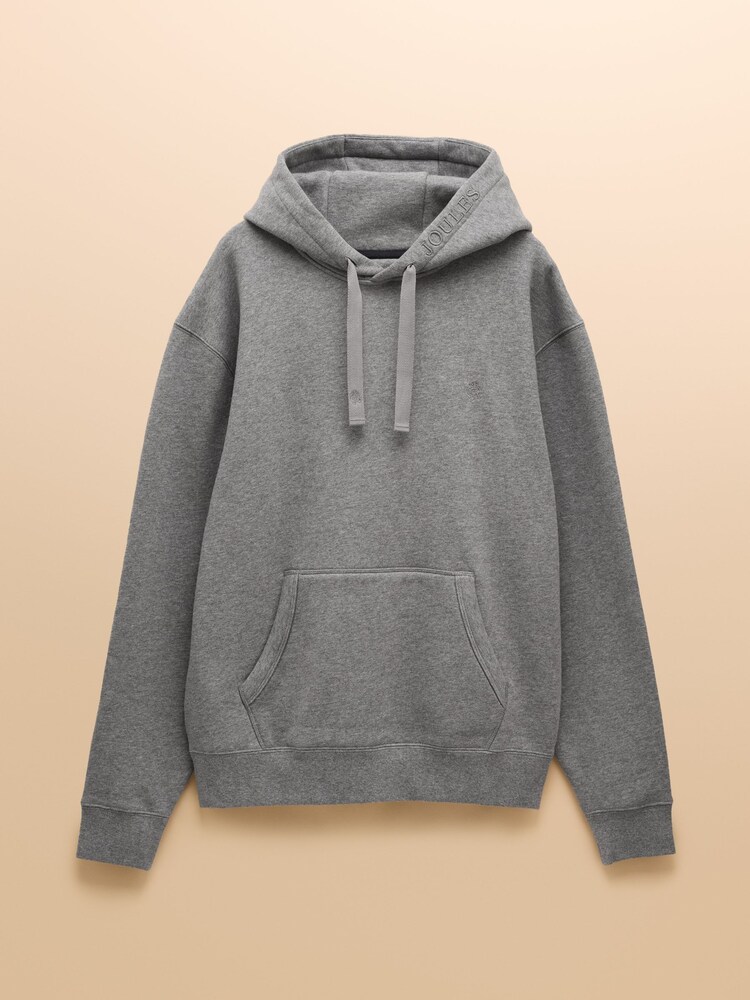 Joules Jenkins Grey Brushed Cotton Jersey Hoodie - Image 7 of 7