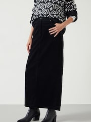 Hush Black 100% Cotton Alana Corduroy Maxi Skirt - Image 2 of 5