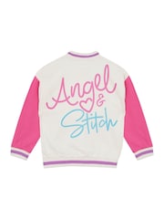 Character Pink 100% Cotton Disney Lilo And Stitch Varsity Jacket - Image 2 of 6