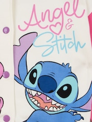 Character Pink 100% Cotton Disney Lilo And Stitch Varsity Jacket - Image 3 of 6
