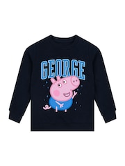 Character Blue Peppa Pig George Pig Sweatshirt - Image 1 of 4