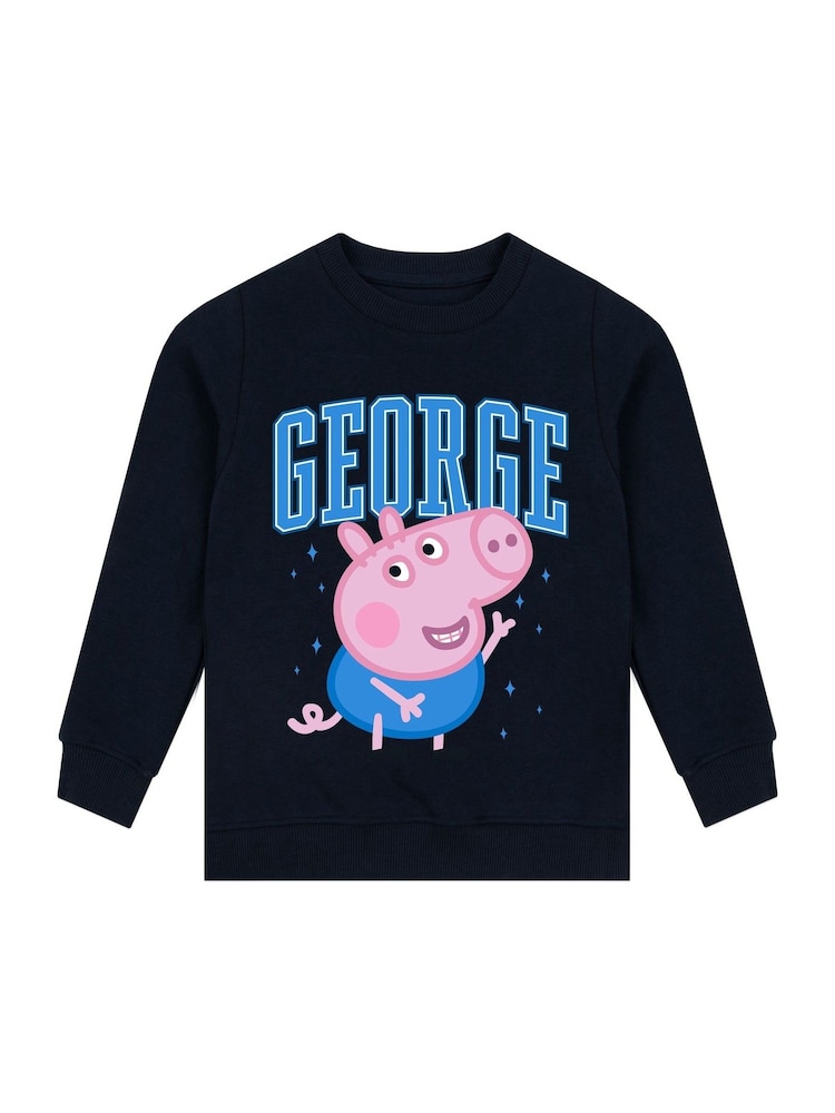 Character Blue Peppa Pig George Pig Sweatshirt - Image 1 of 4