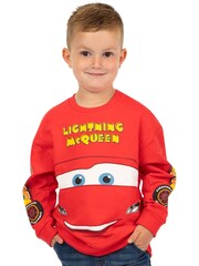 Character Red Disney Cars Lightning McQueen 100% Cotton Sweatshirt - Image 1 of 10