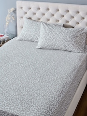 Natural Leopard Print Fitted Sheet and Pillowcase Set - Image 2 of 3