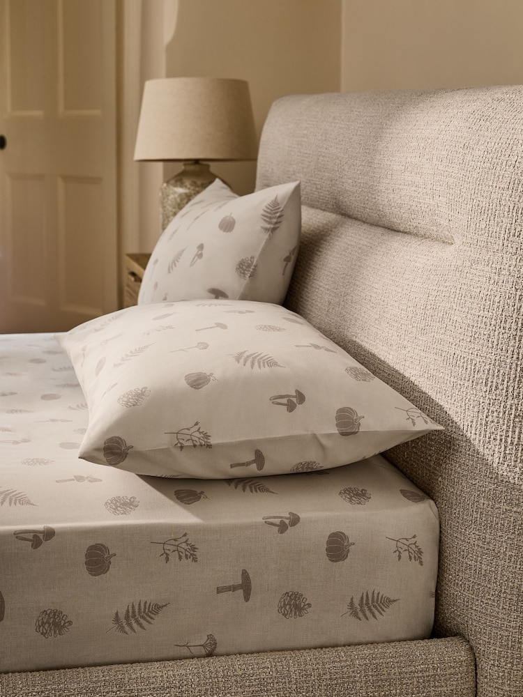 Autumn Lino Icons Fitted Sheet and Pillowcase Set - Bild 1 von 5 Autumn Lino Icons Fitted Sheet and Pillowcase Set - Bild 1 von 5