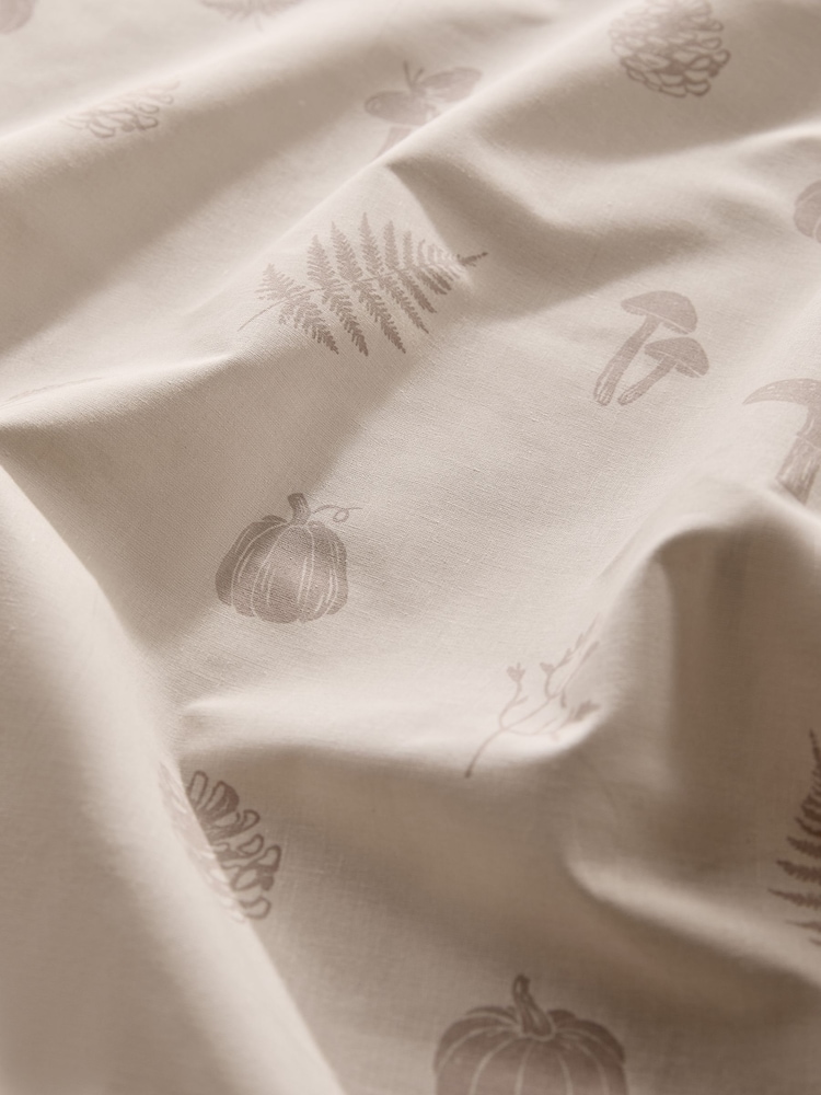 Autumn Lino Icons Fitted Sheet and Pillowcase Set - Bild 5 von 5