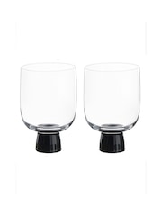 Anton Studio Designs Set of 2 Black Oslo DOF Tumblers - Image 2 of 5