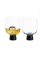 Anton Studio Designs Set of 2 Black Oslo DOF Tumblers - Image 4 of 5