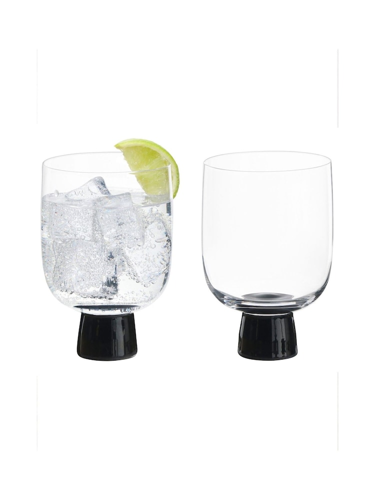 Anton Studio Designs Set of 2 Black Oslo DOF Tumblers - Image 5 of 5