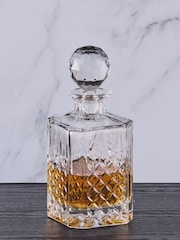The DRH Collection Clear Dorchester Square Decanter Fully Cut 24 Percent - Image 1 of 4