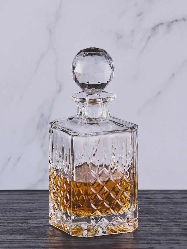The DRH Collection Clear Dorchester Square Decanter Fully Cut 24 Percent - Image 1 of 4