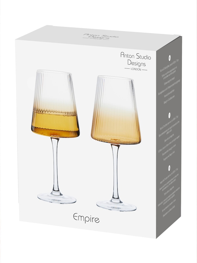 Anton Studio Designs Set of 2 Empire Wine Glasses - Imagem 5 de 5