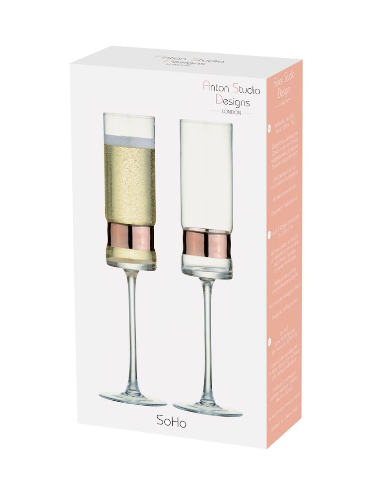 Anton Studio Designs Set of 2 SoHo Champagne Flutes - Image 3 of 4