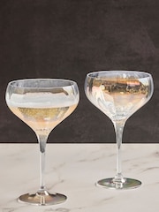Anton Studio Designs Set of 2 Palazzo Champagne Flutes Saucers - Image 1 of 4