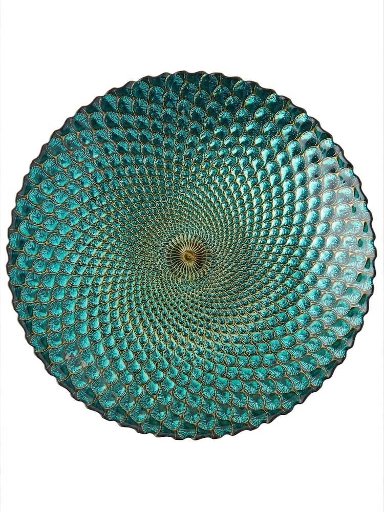 Anton Studio Designs Green Peacock Bowl - Image 2 of 4 Anton Studio Designs Green Peacock Bowl - Image 2 of 4