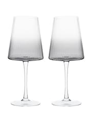 Anton Studio Designs Set of 2 Smoke Empire Wine Glasses - Image 2 of 5