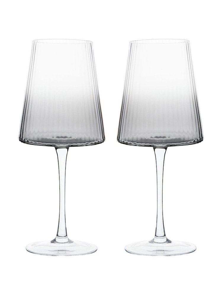 Anton Studio Designs Set of 2 Smoke Empire Wine Glasses - Image 2 of 5