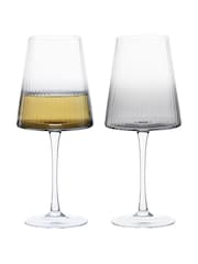 Anton Studio Designs Set of 2 Smoke Empire Wine Glasses - Image 3 of 5