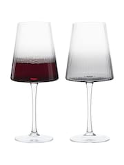 Anton Studio Designs Set of 2 Smoke Empire Wine Glasses - Image 4 of 5