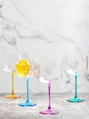Anton Studio Designs Set of 4 Pink Gala Gin Glasses - Image 1 of 7