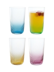 Anton Studio Designs Set of 4 Blue Swirl Hiball Tumblers - Image 2 of 3