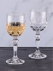 The DRH Collection Set of 2 Dorchester Fully Wine Glasses Cut - Bild 1 von 3