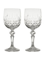 The DRH Collection Set of 2 Dorchester Fully Wine Glasses Cut - Bild 2 von 3