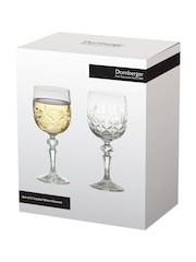 The DRH Collection Set of 2 Dorchester Fully Wine Glasses Cut - Bild 3 von 3