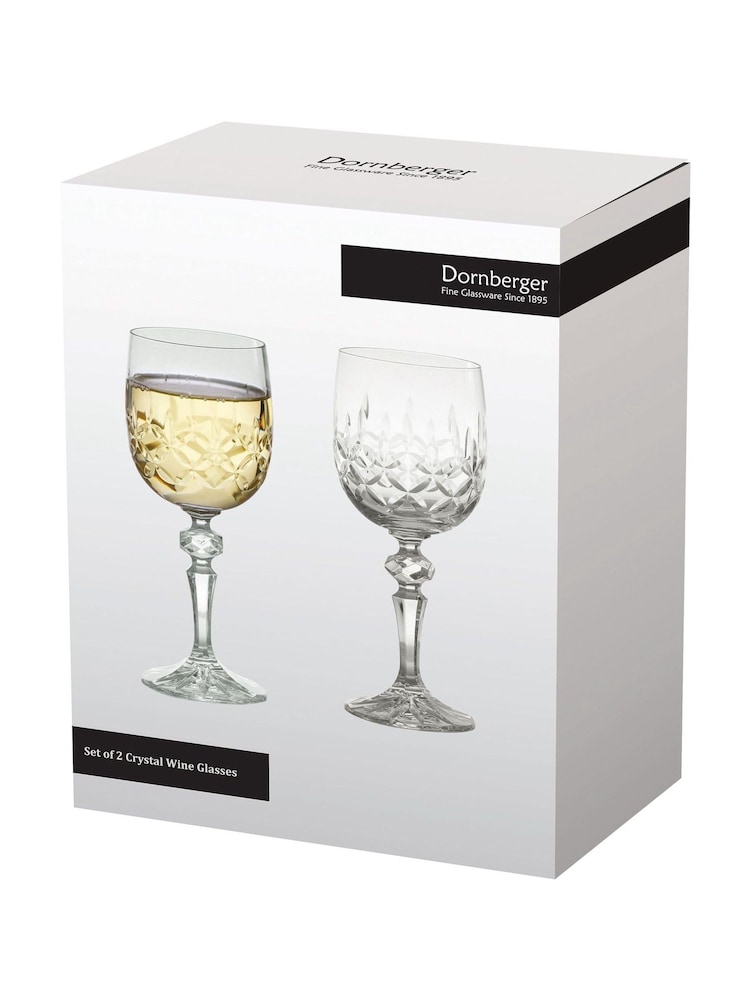 The DRH Collection Set of 2 Dorchester Fully Wine Glasses Cut - Bild 3 von 3