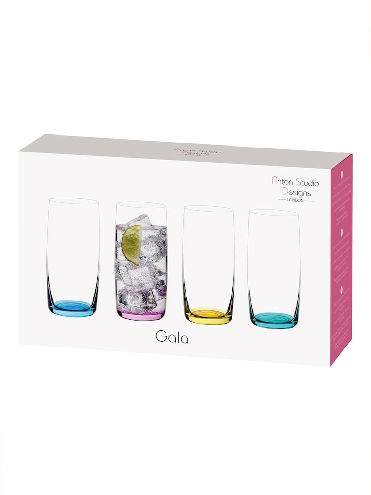 Anton Studio Designs Set of 4 Gala Hiball Tumblers - Image 7 of 7