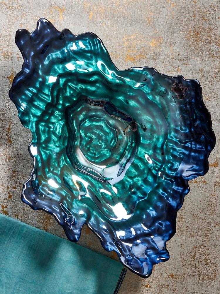 Anton Studio Designs Blue Oyster Bowl - Image 1 of 4