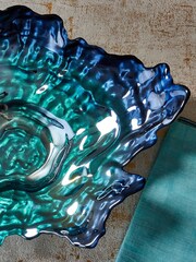 Anton Studio Designs Blue Oyster Bowl - Image 3 of 4
