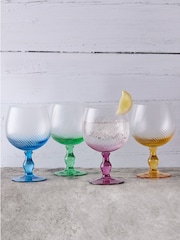 Anton Studio Designs Set of 4 Green Swirl Gin Glasses - Image 1 of 3