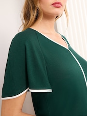 Friends Like These Green Tipped Flutter Sleeve T-Shirt - Image 2 of 4
