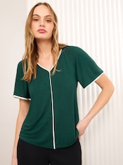 Friends Like These Green Tipped Flutter Sleeve T-Shirt - Image 3 of 4