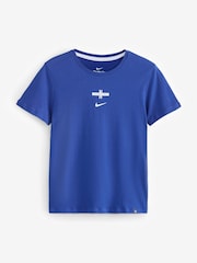 Nike Blue Womens 100% Cotton England T-Shirt - Image 1 of 1