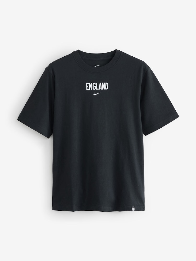 Nike Black Womens 100% Cotton England Supporter T-Shirt - Image 1 of 1